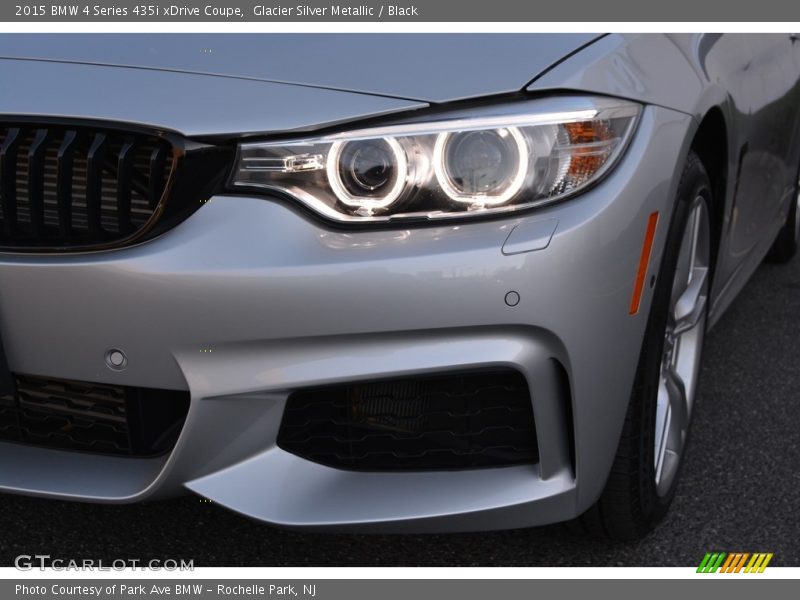 Glacier Silver Metallic / Black 2015 BMW 4 Series 435i xDrive Coupe