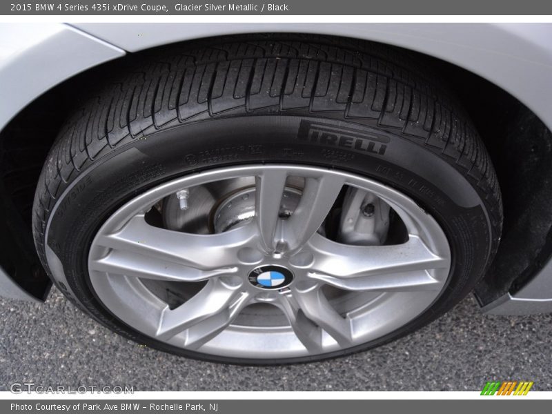 Glacier Silver Metallic / Black 2015 BMW 4 Series 435i xDrive Coupe
