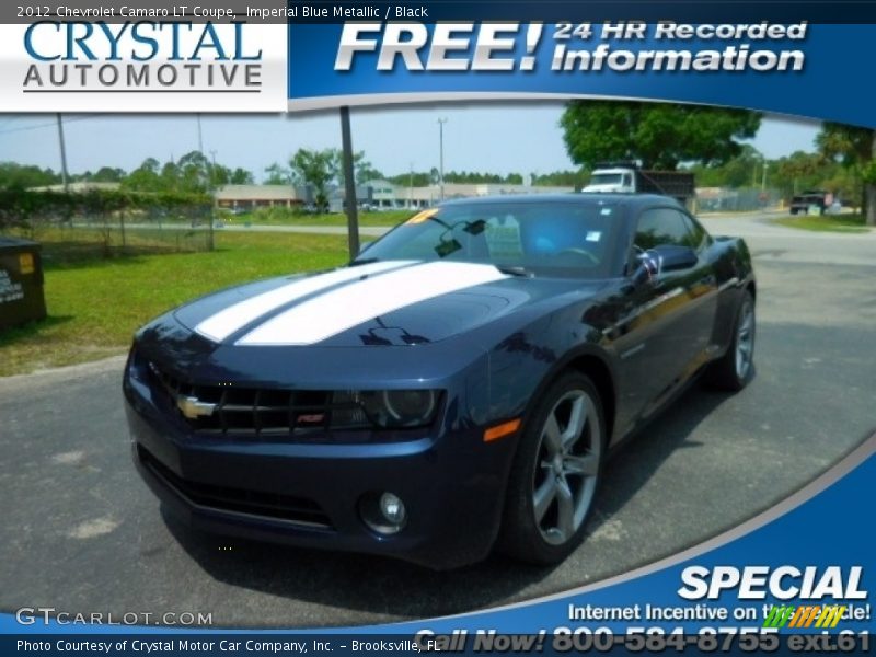 Imperial Blue Metallic / Black 2012 Chevrolet Camaro LT Coupe