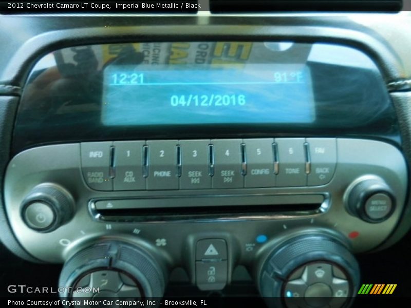 Imperial Blue Metallic / Black 2012 Chevrolet Camaro LT Coupe