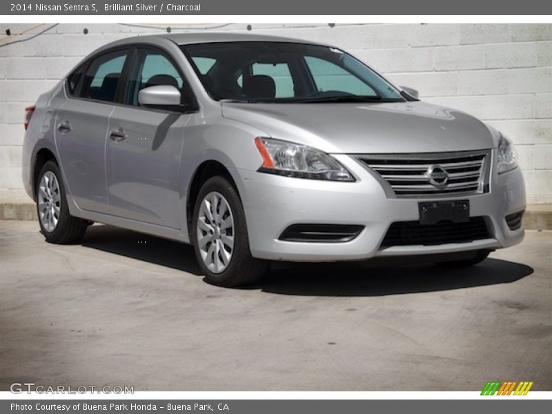 Brilliant Silver / Charcoal 2014 Nissan Sentra S