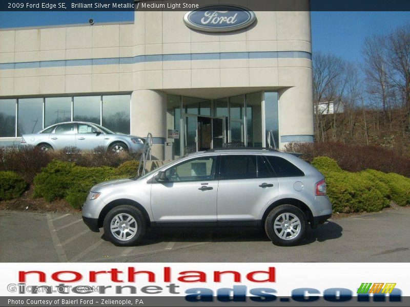 Brilliant Silver Metallic / Medium Light Stone 2009 Ford Edge SE