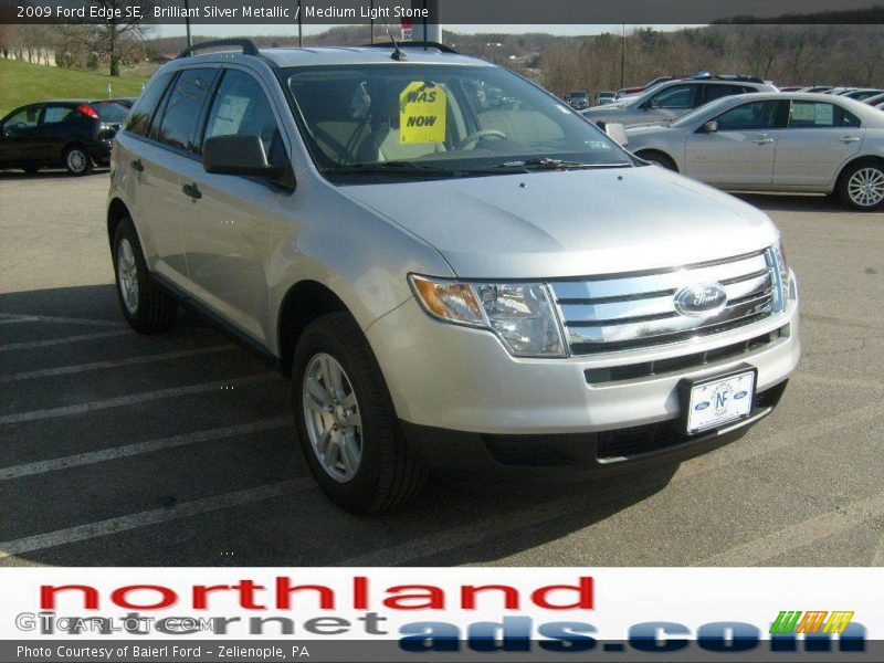 Brilliant Silver Metallic / Medium Light Stone 2009 Ford Edge SE