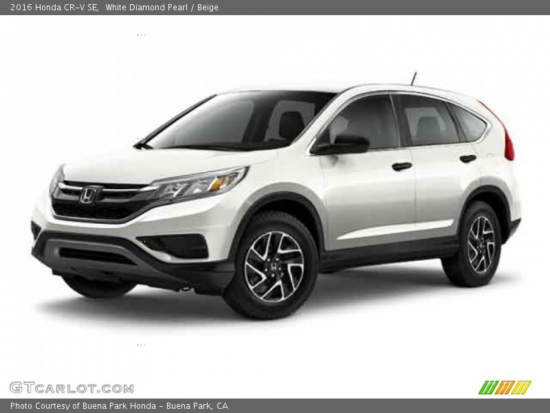 White Diamond Pearl / Beige 2016 Honda CR-V SE