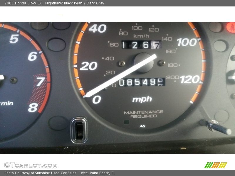 Nighthawk Black Pearl / Dark Gray 2001 Honda CR-V LX
