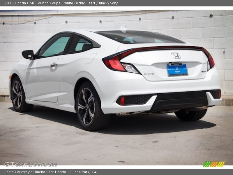 White Orchid Pearl / Black/Ivory 2016 Honda Civic Touring Coupe