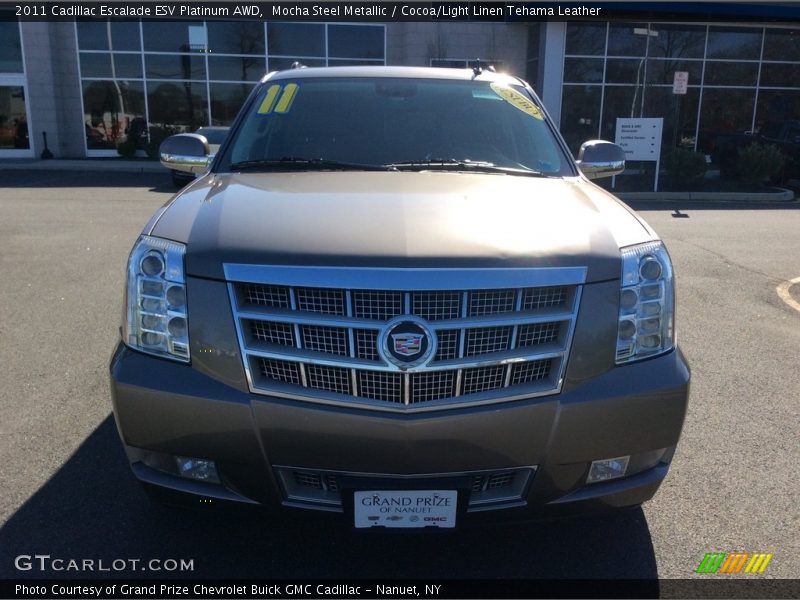 Mocha Steel Metallic / Cocoa/Light Linen Tehama Leather 2011 Cadillac Escalade ESV Platinum AWD