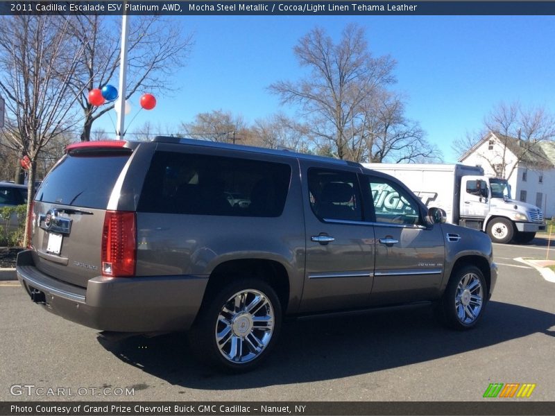 Mocha Steel Metallic / Cocoa/Light Linen Tehama Leather 2011 Cadillac Escalade ESV Platinum AWD