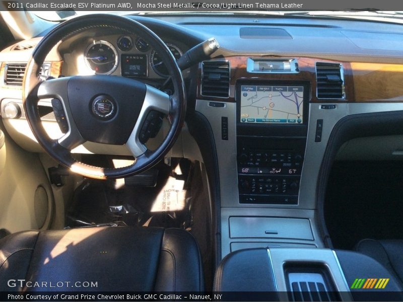 Mocha Steel Metallic / Cocoa/Light Linen Tehama Leather 2011 Cadillac Escalade ESV Platinum AWD