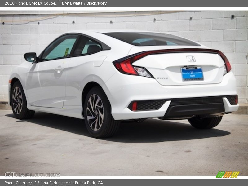 Taffeta White / Black/Ivory 2016 Honda Civic LX Coupe
