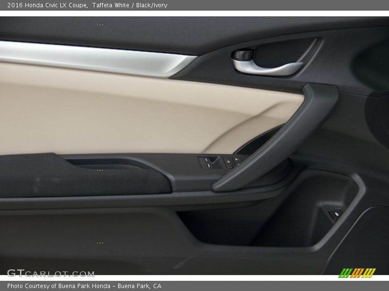 Taffeta White / Black/Ivory 2016 Honda Civic LX Coupe