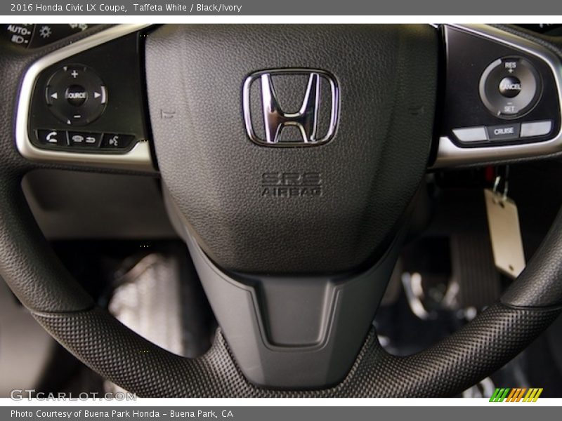 Taffeta White / Black/Ivory 2016 Honda Civic LX Coupe