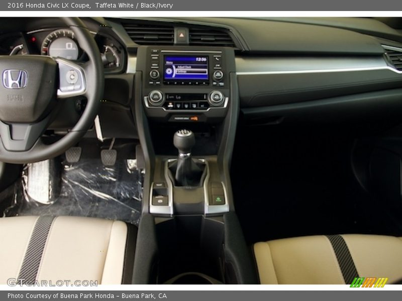 Taffeta White / Black/Ivory 2016 Honda Civic LX Coupe