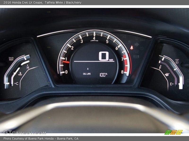 Taffeta White / Black/Ivory 2016 Honda Civic LX Coupe
