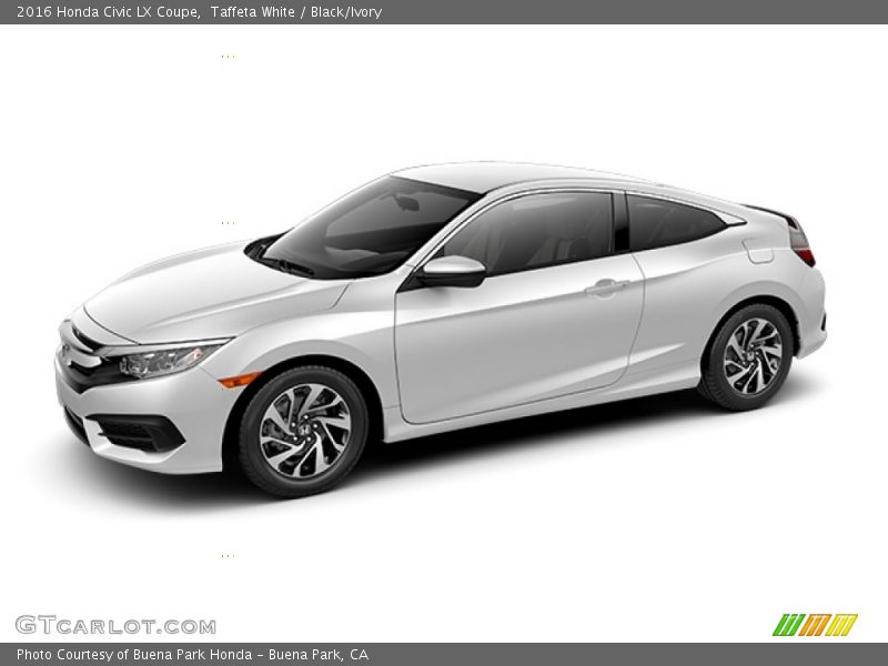 Taffeta White / Black/Ivory 2016 Honda Civic LX Coupe