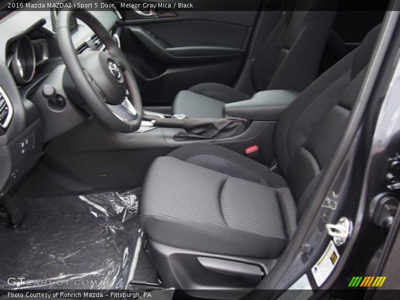 Meteor Gray Mica / Black 2016 Mazda MAZDA3 i Sport 5 Door