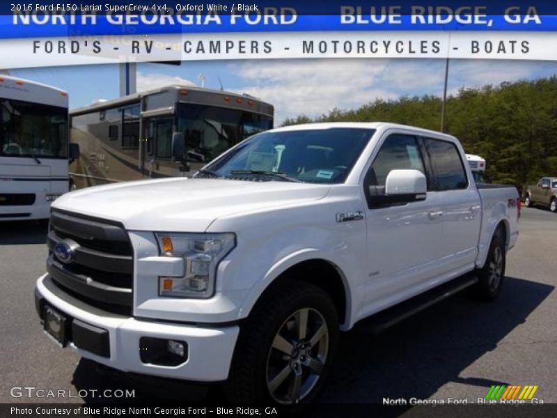 Oxford White / Black 2016 Ford F150 Lariat SuperCrew 4x4