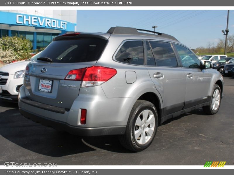 Steel Silver Metallic / Off Black 2010 Subaru Outback 2.5i Premium Wagon