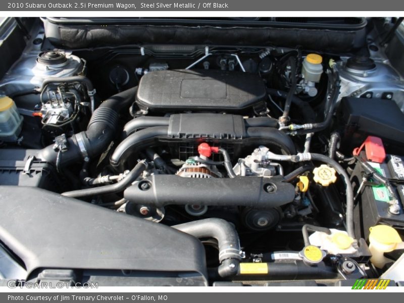 Steel Silver Metallic / Off Black 2010 Subaru Outback 2.5i Premium Wagon