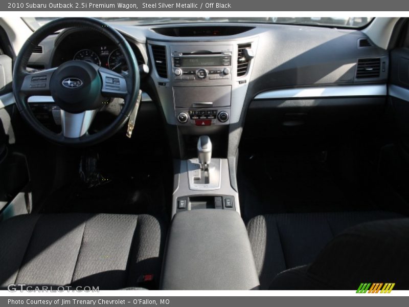 Steel Silver Metallic / Off Black 2010 Subaru Outback 2.5i Premium Wagon