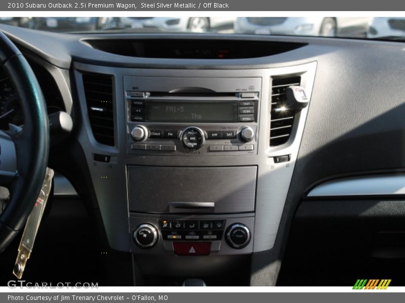 Steel Silver Metallic / Off Black 2010 Subaru Outback 2.5i Premium Wagon