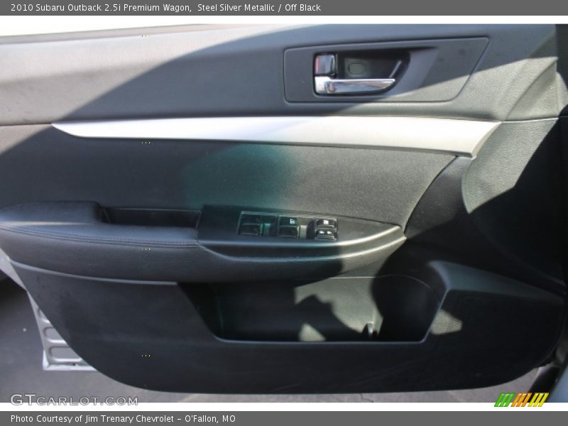 Steel Silver Metallic / Off Black 2010 Subaru Outback 2.5i Premium Wagon