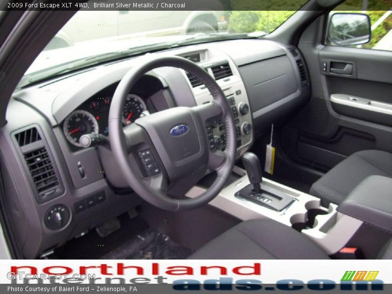 Brilliant Silver Metallic / Charcoal 2009 Ford Escape XLT 4WD