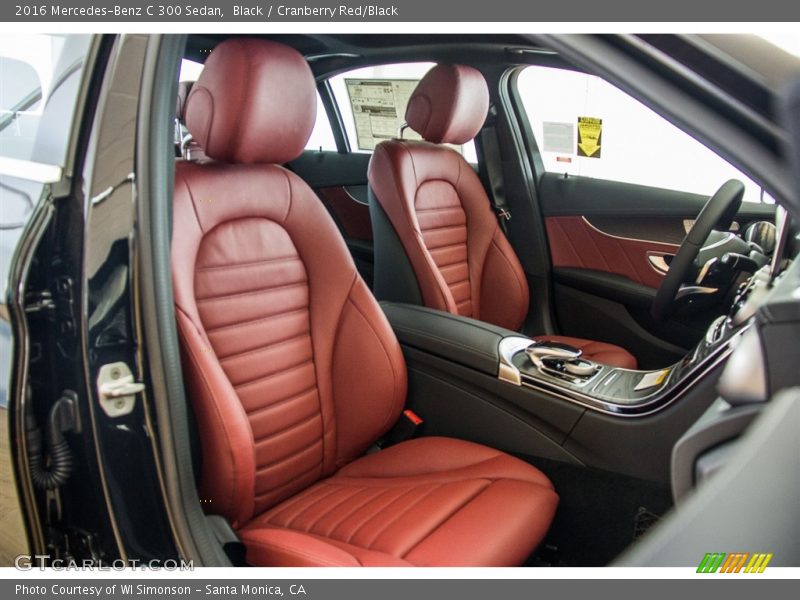 Black / Cranberry Red/Black 2016 Mercedes-Benz C 300 Sedan