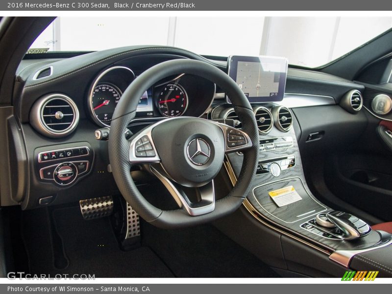 Black / Cranberry Red/Black 2016 Mercedes-Benz C 300 Sedan