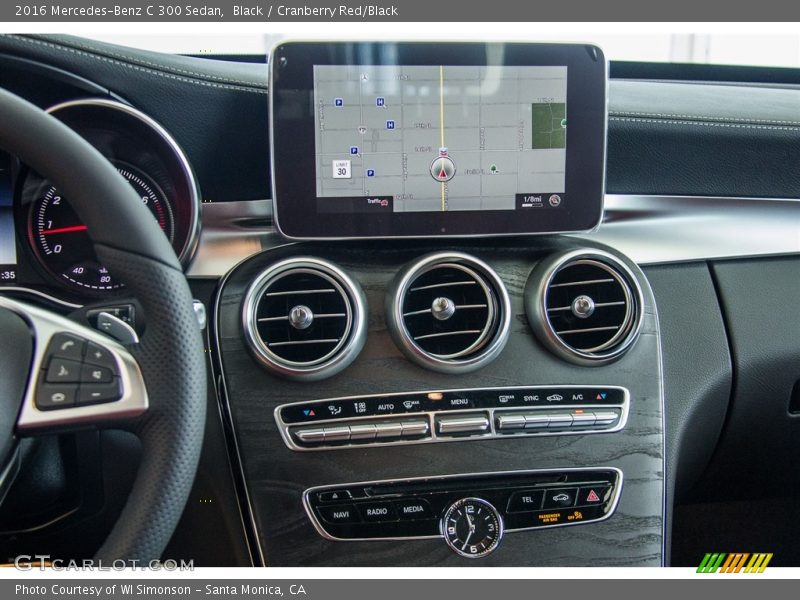 Black / Cranberry Red/Black 2016 Mercedes-Benz C 300 Sedan