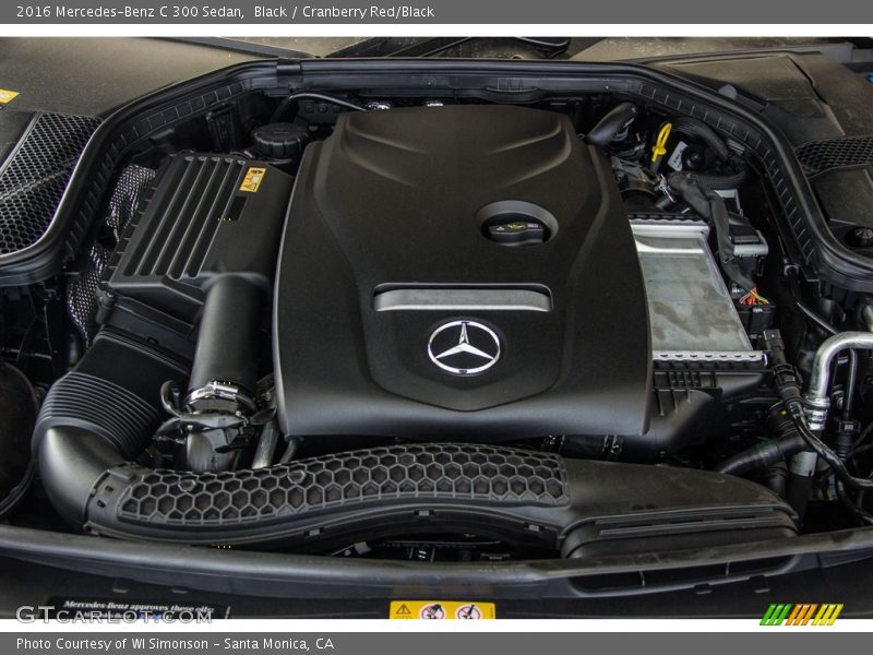Black / Cranberry Red/Black 2016 Mercedes-Benz C 300 Sedan