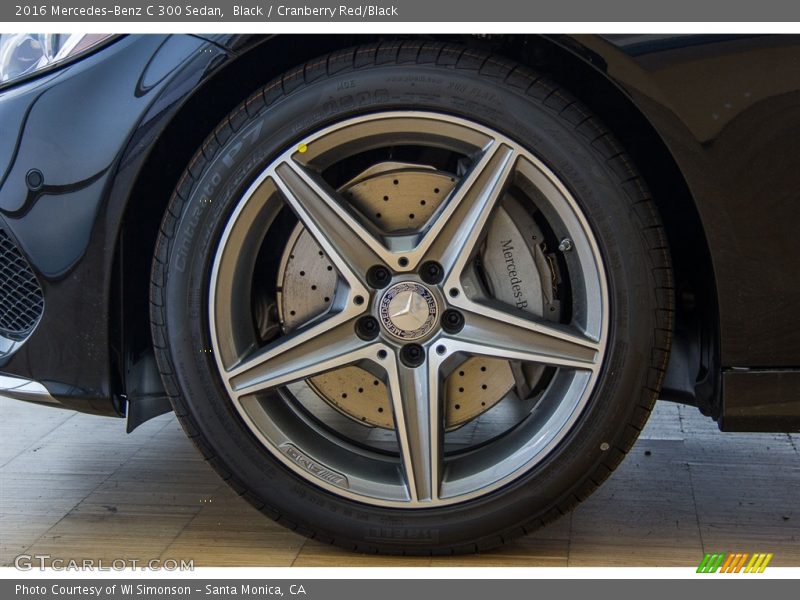 Black / Cranberry Red/Black 2016 Mercedes-Benz C 300 Sedan