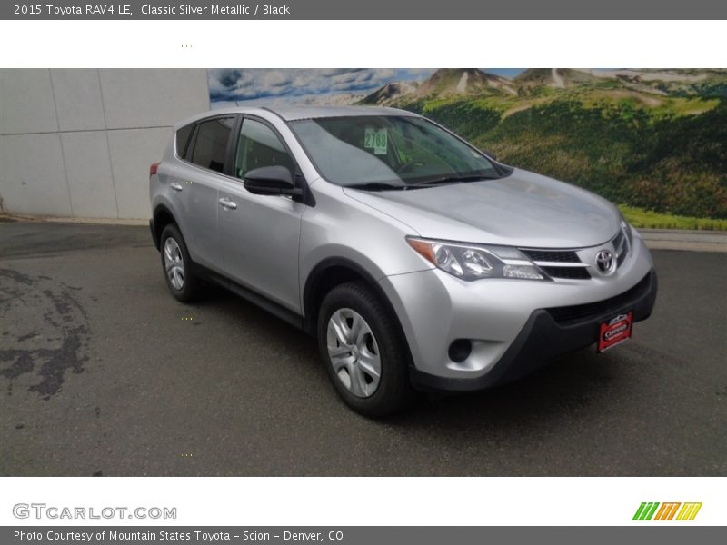 Classic Silver Metallic / Black 2015 Toyota RAV4 LE