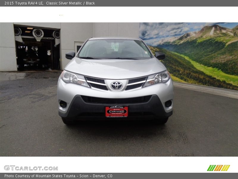 Classic Silver Metallic / Black 2015 Toyota RAV4 LE