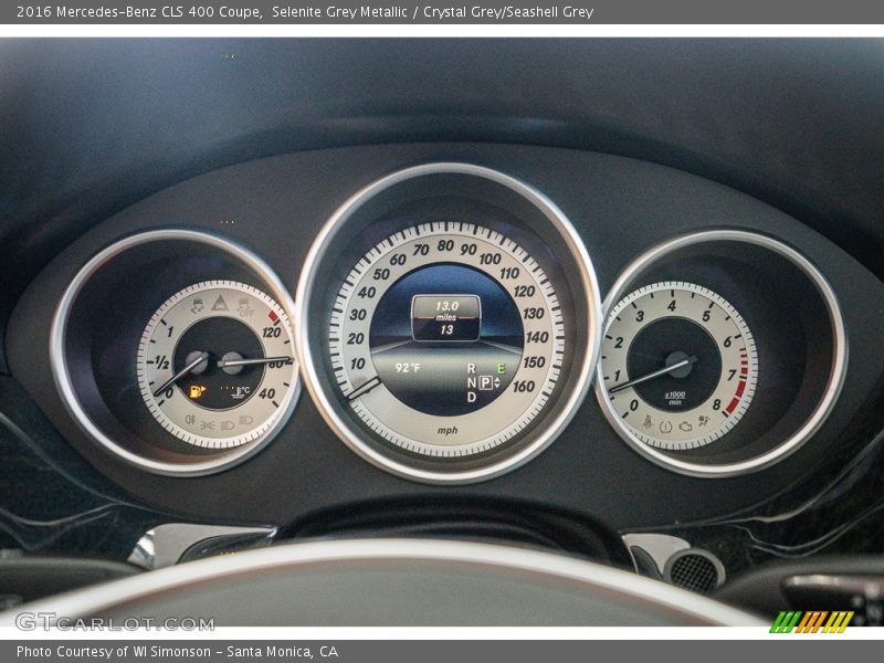 Selenite Grey Metallic / Crystal Grey/Seashell Grey 2016 Mercedes-Benz CLS 400 Coupe