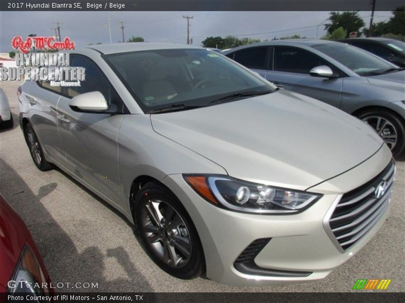 Beige / Beige 2017 Hyundai Elantra SE