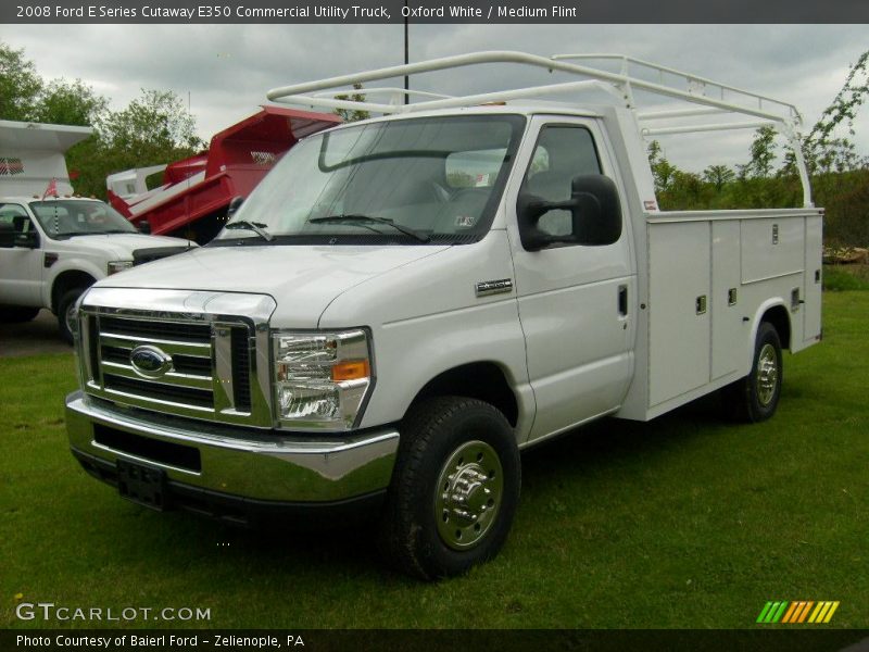 Oxford White / Medium Flint 2008 Ford E Series Cutaway E350 Commercial Utility Truck