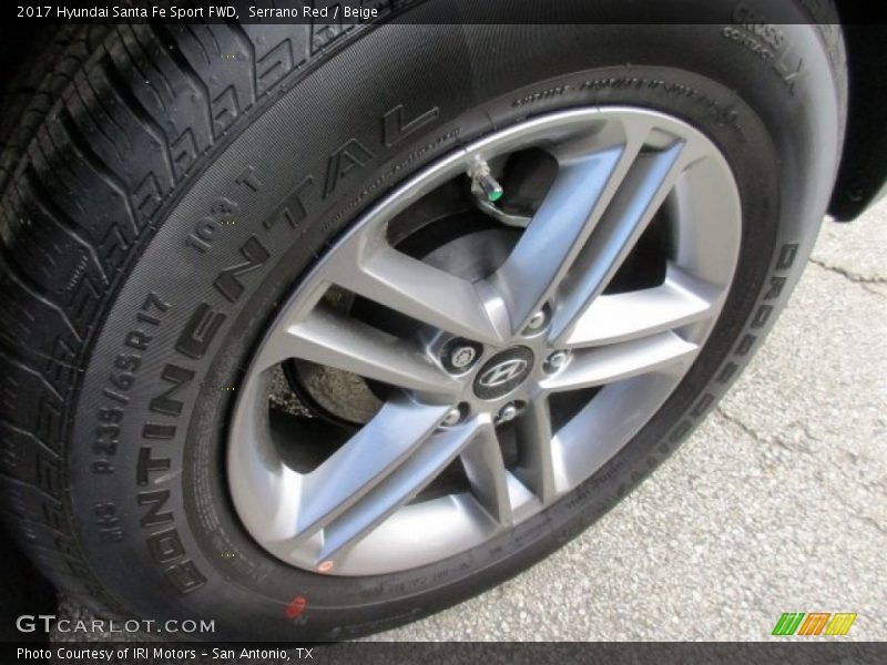 Serrano Red / Beige 2017 Hyundai Santa Fe Sport FWD