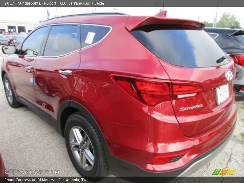 Serrano Red / Beige 2017 Hyundai Santa Fe Sport FWD
