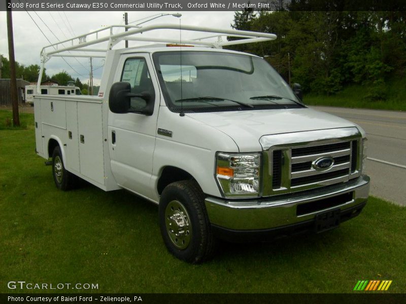 Oxford White / Medium Flint 2008 Ford E Series Cutaway E350 Commercial Utility Truck