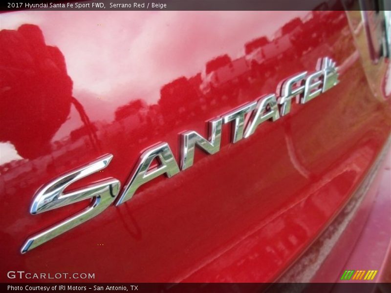 Serrano Red / Beige 2017 Hyundai Santa Fe Sport FWD