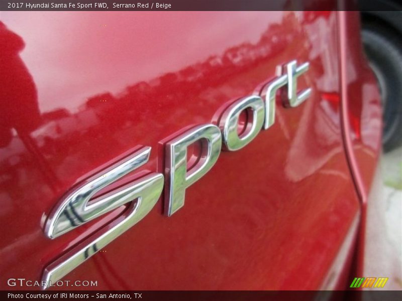 Serrano Red / Beige 2017 Hyundai Santa Fe Sport FWD