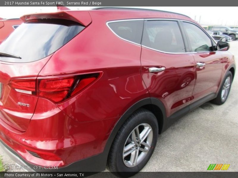 Serrano Red / Beige 2017 Hyundai Santa Fe Sport FWD