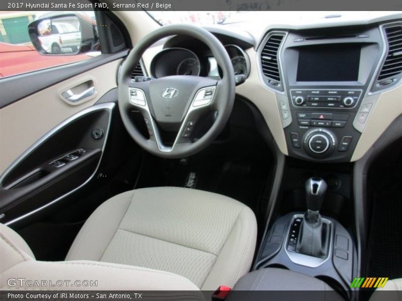 Serrano Red / Beige 2017 Hyundai Santa Fe Sport FWD
