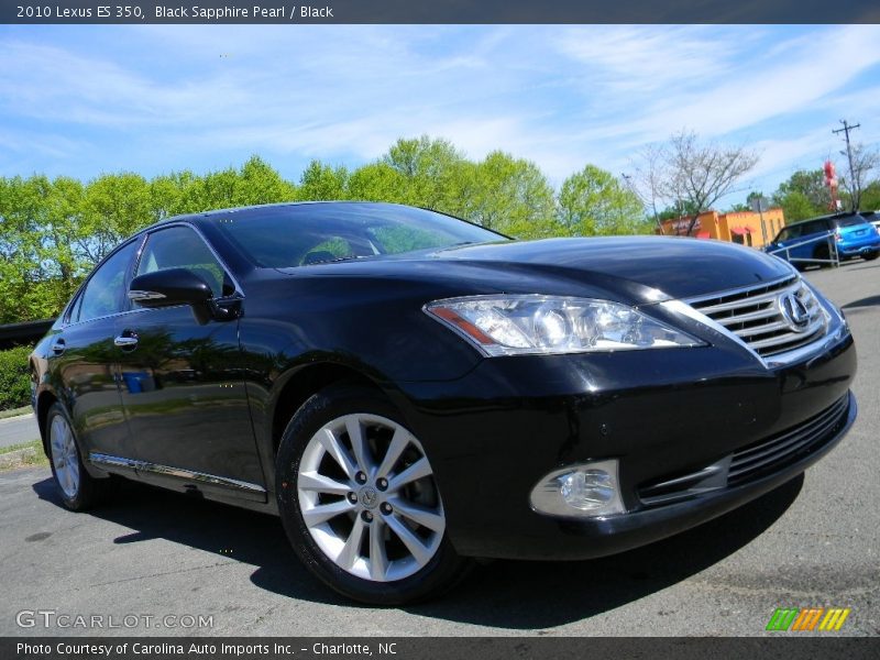 Black Sapphire Pearl / Black 2010 Lexus ES 350