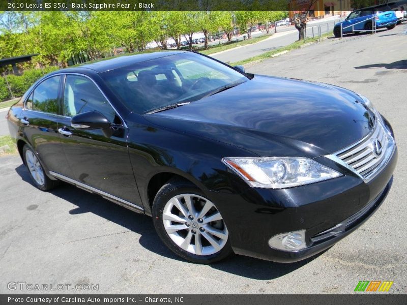 Black Sapphire Pearl / Black 2010 Lexus ES 350