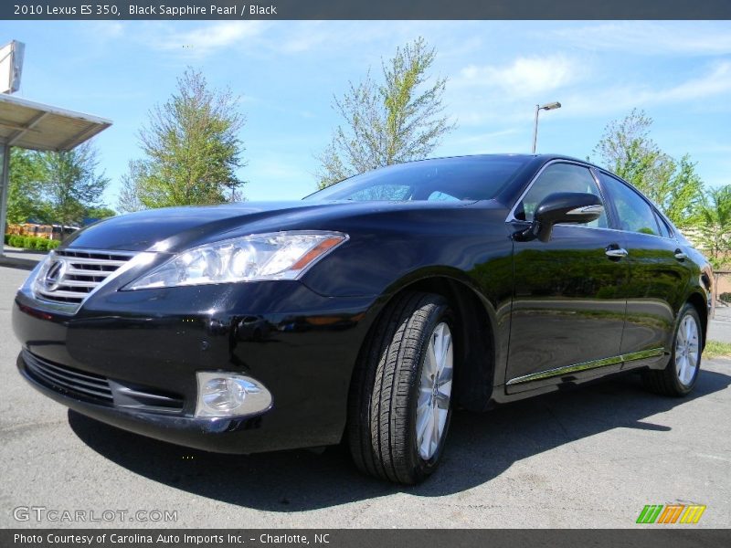 Black Sapphire Pearl / Black 2010 Lexus ES 350