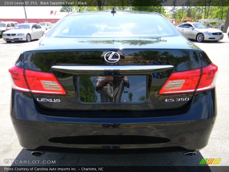 Black Sapphire Pearl / Black 2010 Lexus ES 350