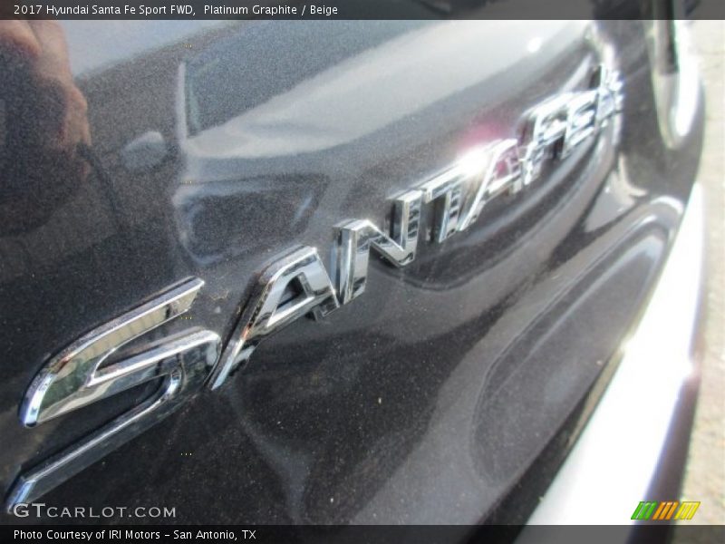 Platinum Graphite / Beige 2017 Hyundai Santa Fe Sport FWD