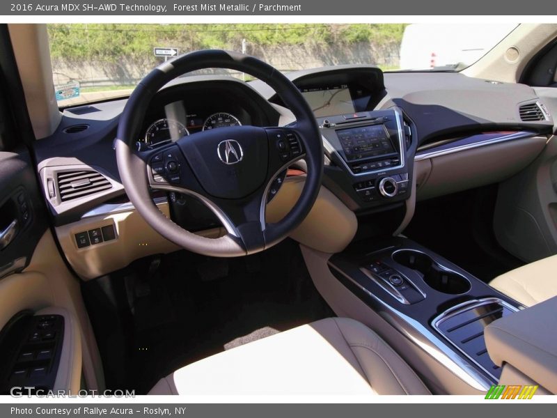 Forest Mist Metallic / Parchment 2016 Acura MDX SH-AWD Technology